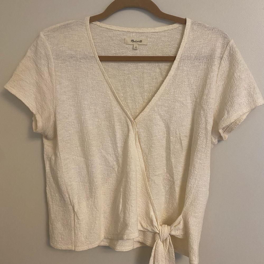 Madewell Tie Front Tee
